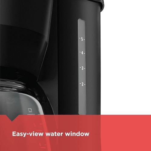  BLACK+DECKER 5-Cup Coffeemaker, Black, DCM600B