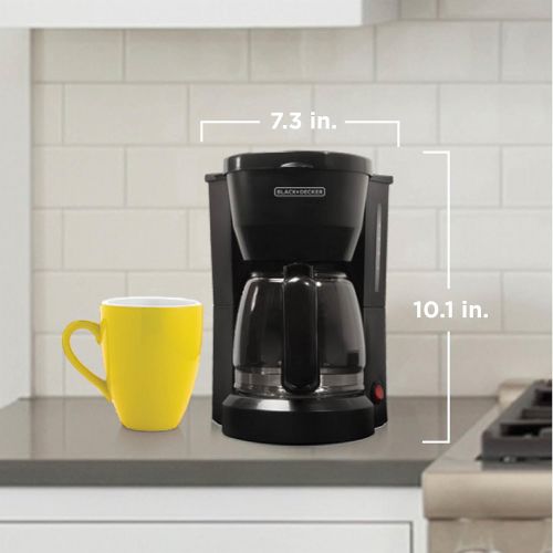  BLACK+DECKER 5-Cup Coffeemaker, Black, DCM600B