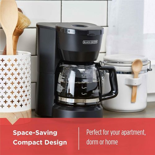  BLACK+DECKER 5-Cup Coffeemaker, Black, DCM600B