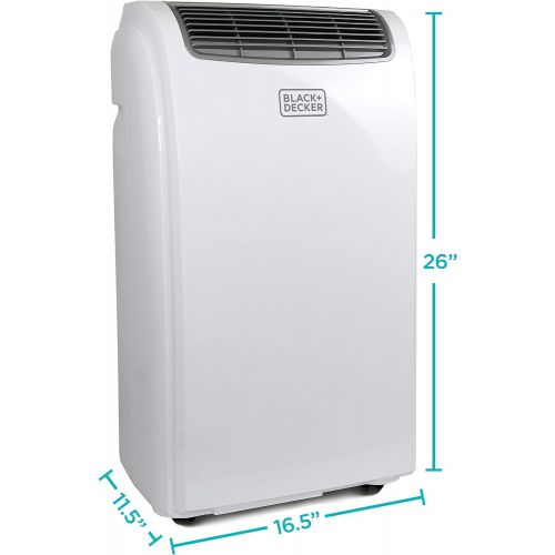  BLACK+DECKER 10,000 BTU Portable Air Conditioner with Remote Control, White