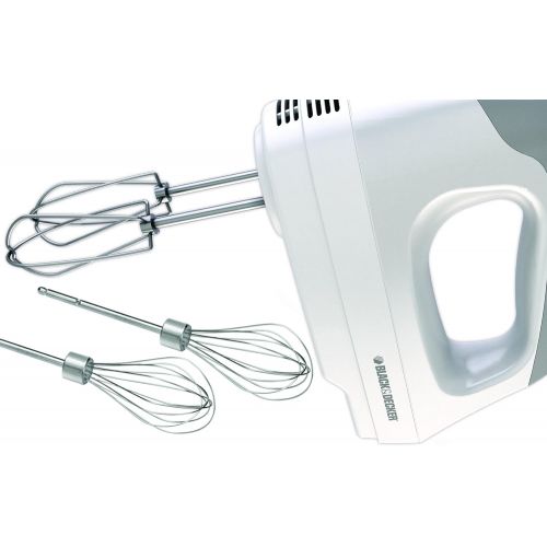  Black & Decker MX3000W 250-Watt Hand Mixer, White/Grey