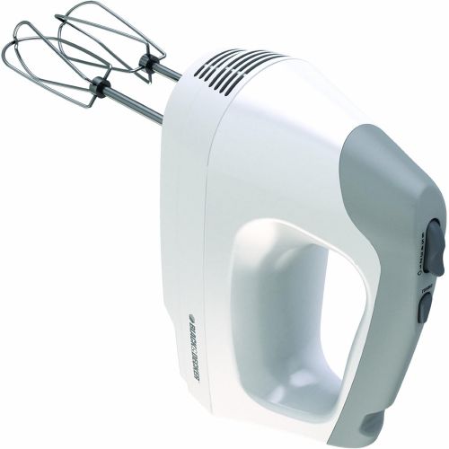  Black & Decker MX3000W 250-Watt Hand Mixer, White/Grey