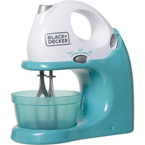  BLACK+DECKER Junior Hand Mixer Role Play Pretend Kitchen Appliance for Kids with Realistic Action, Light and Sound - Plus Mixing Bowl and Two Mixing Modes for Imaginary Cooking Fun