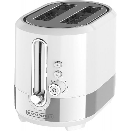  BLACK+DECKER TR2200WSD 2 Slice Toaster with extra wide slots, Medium, White