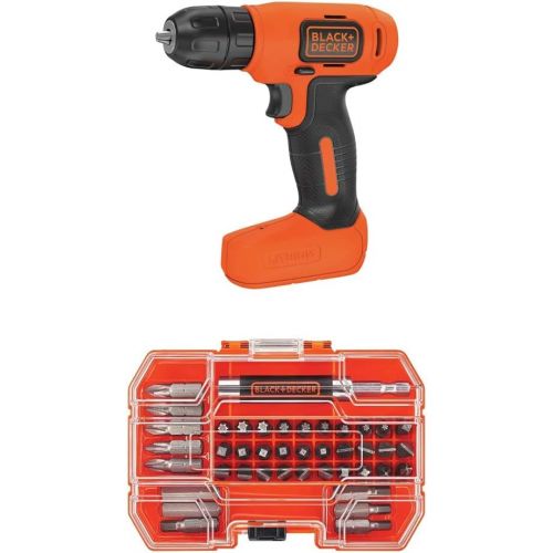  [아마존베스트]BLACK+DECKER 8V MAX Cordless Drill/Driver (BDCD8C) with BLACK+DECKER BDA42SD 42-Piece Standard Screwdriver Bit Set