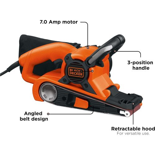  [아마존베스트]BLACK+DECKER Belt Sander with Dust Bag, 7-Amp, 3-Inch by 21-Inch (DS321)