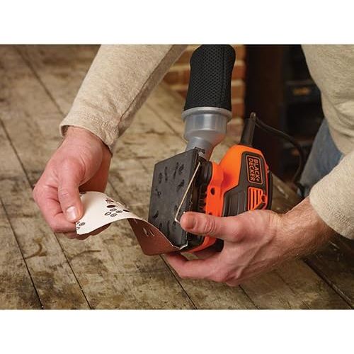  [아마존베스트]BLACK+DECKER Electric Sander, 1/4-Inch Sheet, Orbital with IRWIN QUICK-GRIP Clamps, One-Handed, Mini Bar, 6-Inch, 4-Pack (BDEQS300 & 1964758)