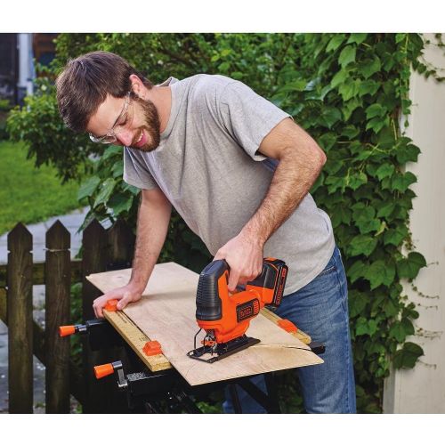  [아마존베스트]BLACK+DECKER 20V MAX Jig Saw with Lithium Battery & Charger (BDCJS20B & LBXR20CK)