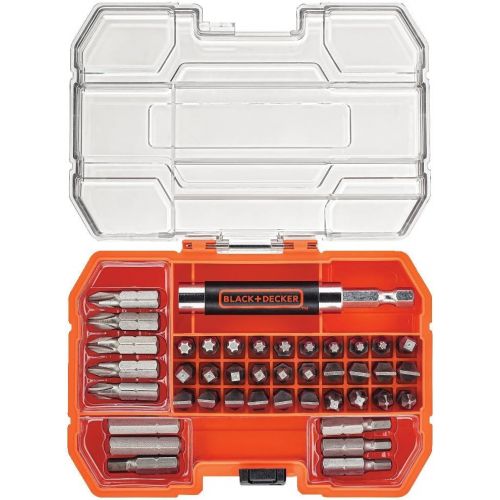  [아마존베스트]BLACK+DECKER 4V MAX Cordless Screwdriver, Rechargeable with Screwdriver Bit Set, 42-Piece (BDCS40BI & BDA42SD)