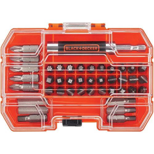  [아마존베스트]BLACK+DECKER 4V MAX Cordless Screwdriver, Rechargeable with Screwdriver Bit Set, 42-Piece (BDCS40BI & BDA42SD)