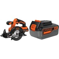 BLACK+DECKER 20V MAX 5-1/2-Inch Cordless Circular Saw with Extra 4-Ah Lithium Ion Battery Pack (BDCCS20C & LB2X4020)