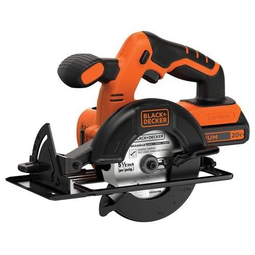  BLACK+DECKER 20V MAX 5-1/2-Inch Cordless Circular Saw with Extra 4-Ah Lithium Ion Battery Pack (BDCCS20C & LB2X4020)