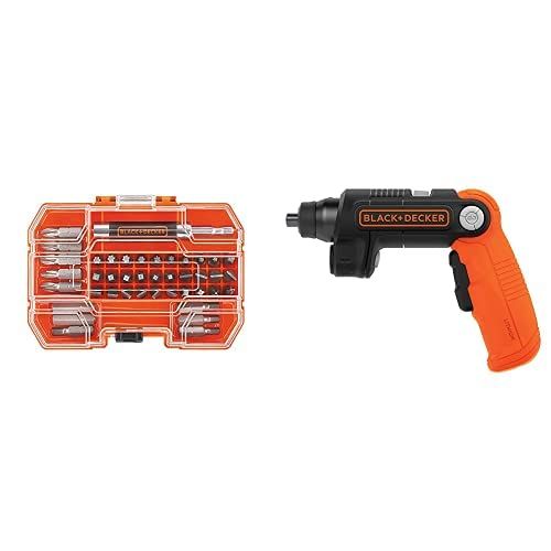  BLACK+DECKER BDCSFL20C 4V Max Lithium Ion Lightdriver Cordless Screwdriver with BLACK+DECKER BDA42SD 42-Piece Standard Screwdriver Bit Set