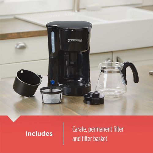  [아마존베스트]BLACK+DECKER 5-Cup Coffeemaker, Black, CM0700BZ