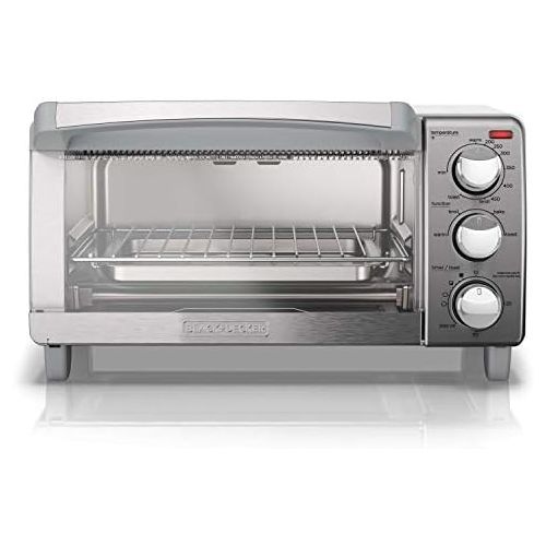  [아마존베스트]BLACK+DECKER 4-Slice Toaster Oven with Natural Convection, Stainless Steel, TO1760SS