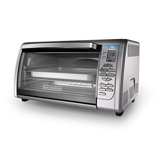  [아마존베스트]BLACK+DECKER Countertop Convection Toaster Oven, Silver, CTO6335S