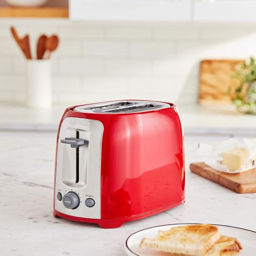  [아마존베스트]BLACK+DECKER 2-Slice Toaster, Red, TR1278RM