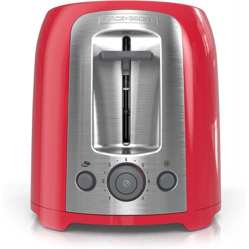  [아마존베스트]BLACK+DECKER 2-Slice Toaster, Red, TR1278RM