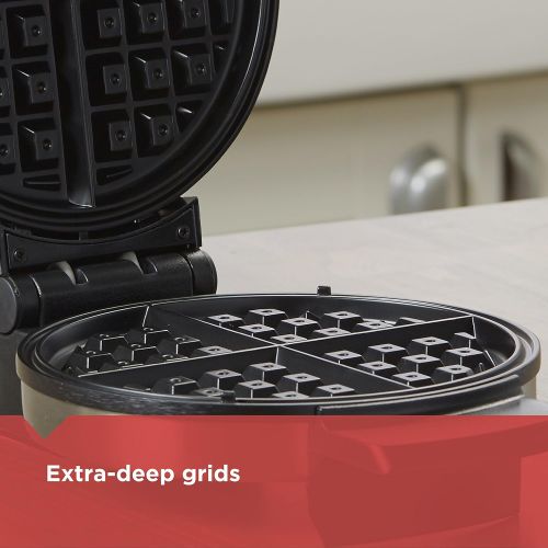  [아마존베스트]BLACK+DECKER Belgian Waffle Maker, Stainless Steel, WMB500