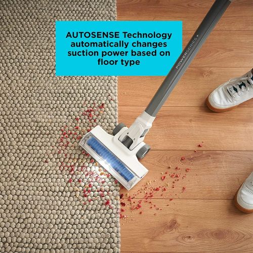  BLACK+DECKER POWERSERIES+ 16V MAX Cordless Stick Vacuum with LED Floor Lights, Lightweight, Multi-Surface, White (BHFEA420J)