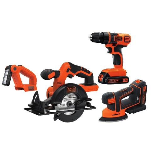  Black & Decker 20V MAX Lithiuim Ion 4 Tool Combo Kit