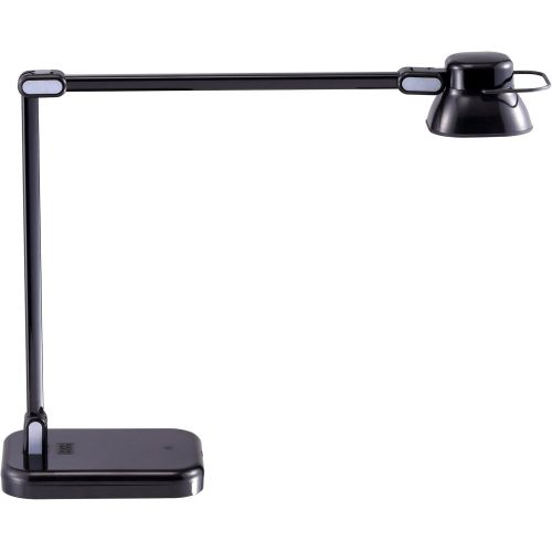  BLACK+DECKER PureOptics Elate Dual Arm 5W Flicker-Free Natural Daylight LED Desk Lamp with USB Charging Port, 2 Dimming Levels (263 Lumens), Black (LED5NOV-BLK)