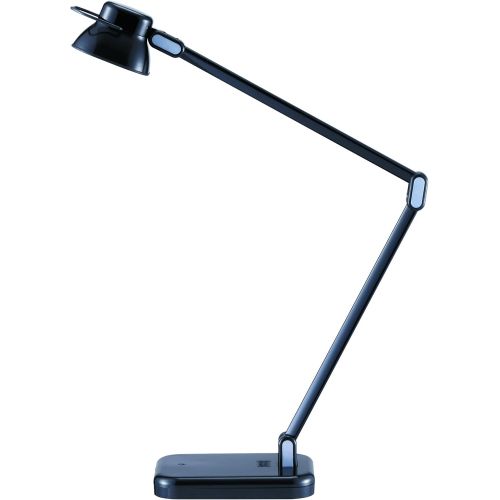  BLACK+DECKER PureOptics Elate Dual Arm 5W Flicker-Free Natural Daylight LED Desk Lamp with USB Charging Port, 2 Dimming Levels (263 Lumens), Black (LED5NOV-BLK)