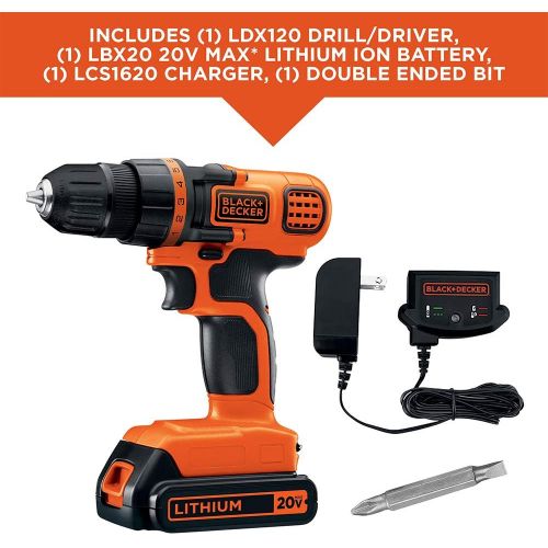  BLACK+DECKER BLACK & DECKER LDX120C 20-Volt MAX Lithium DrillDriver