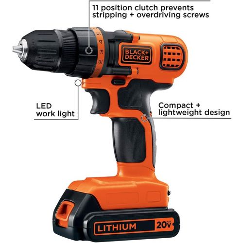  BLACK+DECKER BLACK & DECKER LDX120C 20-Volt MAX Lithium DrillDriver