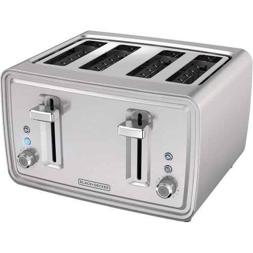 스펙트럼 ApplicaSpectrum Brands APPLICASPECTRUM BRANDS TR4900SSD Black & Decker Stainless Steel 4 Slice Toaster, Medium, Silver