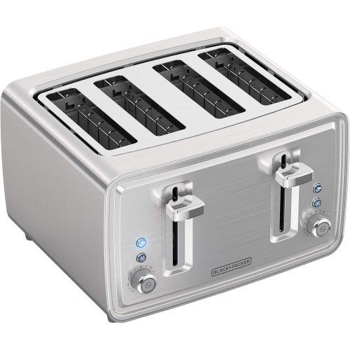 스펙트럼 ApplicaSpectrum Brands APPLICASPECTRUM BRANDS TR4900SSD Black & Decker Stainless Steel 4 Slice Toaster, Medium, Silver