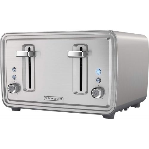 스펙트럼 ApplicaSpectrum Brands APPLICASPECTRUM BRANDS TR4900SSD Black & Decker Stainless Steel 4 Slice Toaster, Medium, Silver