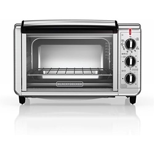  BLACK+DECKER TO3230SBD 6-Slice Convection Countertop Toaster Oven, Includes Bake Pan, Broil Rack & Toasting Rack, Stainless Steel Convection Toaster Oven