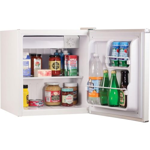  BLACK+DECKER BCRK17W Compact Refrigerator Energy Star Single Door Mini Fridge with Freezer, 1.7 Cubic Ft., White