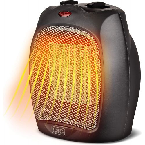  BLACK+DECKER Desktop Ceramic Electric Space Heater for Indoor Use, 1500W, Small