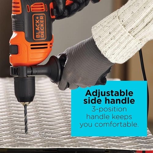  BLACK+DECKER Hammer Drill, 6.5-Amp, 1/2-Inch (BEHD201)