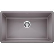 BLANCO, Metallic Gray 440148 PRECIS SILGRANIT Super Single Undermount Kitchen Sink, 32