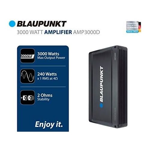  [아마존베스트]Blaupunkt AMP3000D 3000W 1-Channel Monoblock Amplifier