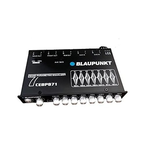  Blaupunkt CEBP871 7-Band Car Audio Graphic Equalizer with Front 3.5mm Auxiliary Input, Rear RCA Auxiliary Input and High Level Speaker Inputs