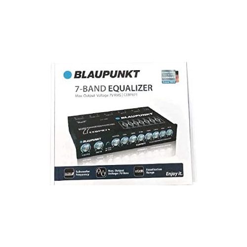  Blaupunkt CEBP871 7-Band Car Audio Graphic Equalizer with Front 3.5mm Auxiliary Input, Rear RCA Auxiliary Input and High Level Speaker Inputs