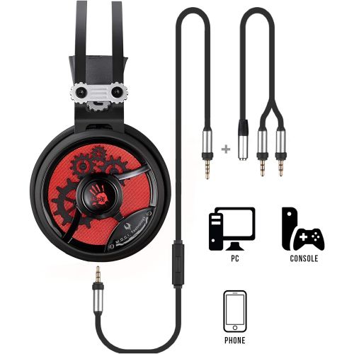  BLOODY [Bundle] Optical Gaming Keyboard & Headset Bundle - Light Strike Optical Switches (Faster Than Mechanical / 0.2ms Response) & 40mm Carbon Fiber Driver Gaming Headset with Mic Boom