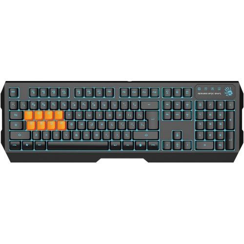  Bloody B188 8-Key Light Strike (LK) Optical Mechanical Gaming Keyboard ? Tri-Color LED Backlit ? Smooth/Linear Black Switch