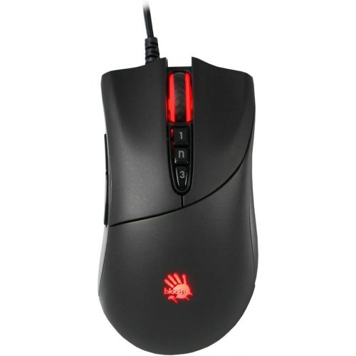  Bloody SP30 Ergonomic Optical Switch Gaming Mouse - Fastest Mouse Switch in Gaming - Enthusiast Grade 3360 Sensor - 8 Programmable Buttons - Non-Slip Rubberized Black - 12,000 DPI