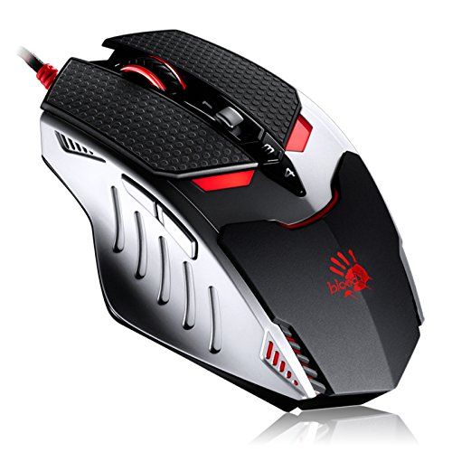  BLOODY TL80 Termin8r Ultra-Core Laser Gaming Mouse Light Strike (LK) Optical Switch & Scroll - Shift Lever and 8 Programmable Buttons with Advanced Macros - XGlide Armored Mouse Feet - US