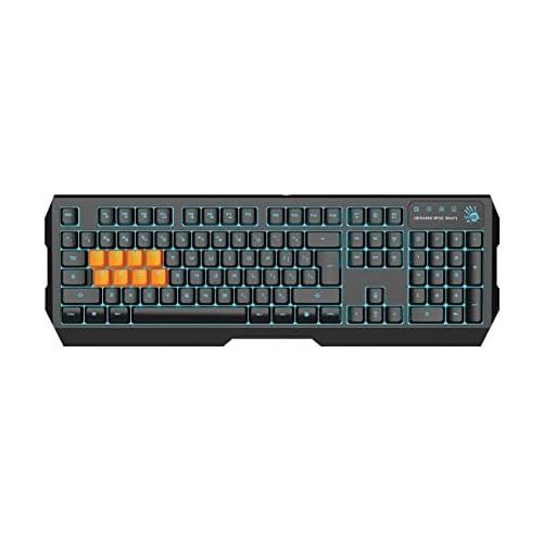  Bloody B188 8-Key Light Strike (LK) Optical Mechanical Gaming Keyboard ? Tri-Color LED Backlit ? Smooth/Linear Black Switch