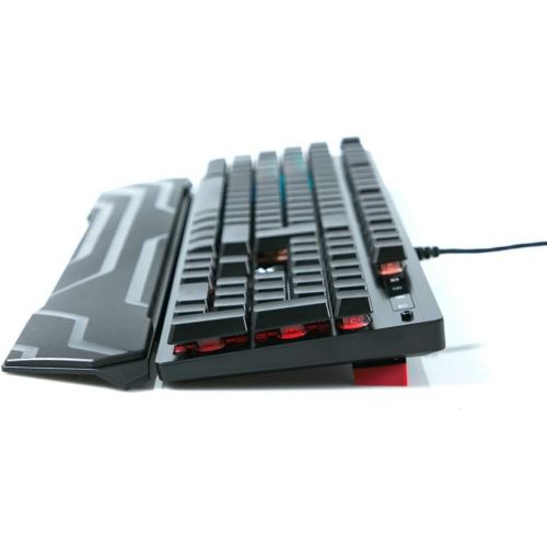  Bloody B380 Light Strike 8 Key Optical Membrane Gaming Keyboard Full RGB LED Backlit Keyboard Smooth & Linear Quite Keys Ergonomic Detachable Wrist Rest Design LK Optical Gaming Se