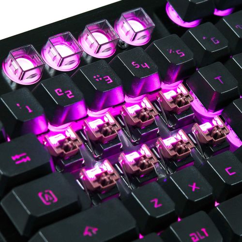  Bloody B380 Light Strike 8 Key Optical Membrane Gaming Keyboard Full RGB LED Backlit Keyboard Smooth & Linear Quite Keys Ergonomic Detachable Wrist Rest Design LK Optical Gaming Se