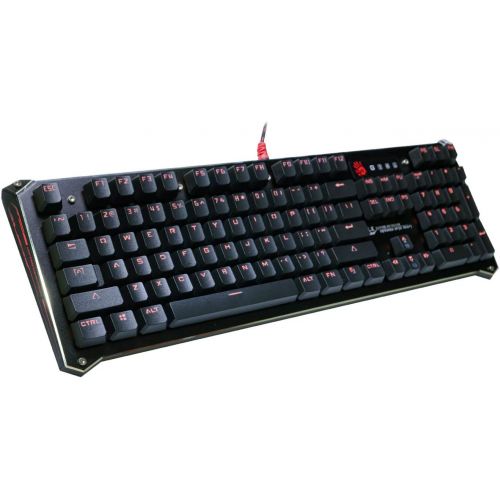  BLOODY Bloody Gaming Mechanical Keyboard (TKL) with Light Strike (LK) Optical Blue Switch 0.2ms Response - Water Resistance and LED Backlit