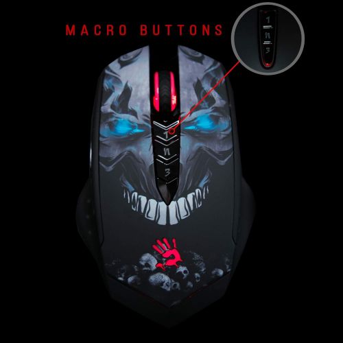  BLOODY R8 Ultra-Core Wireless Gaming Mouse with Light Strike (LK) Optical Switch & Scroll Wheel - 8 Programmable Buttons and Advanced Macro