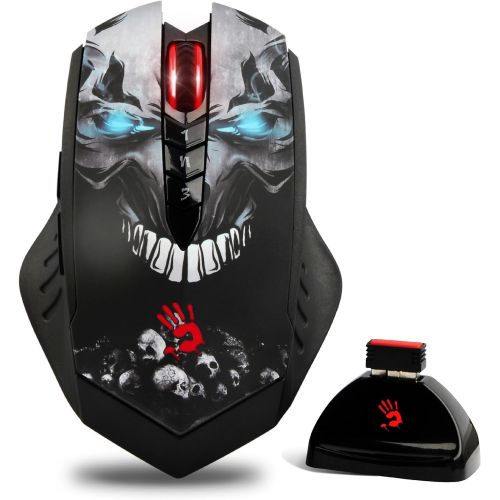  BLOODY R8 Ultra-Core Wireless Gaming Mouse with Light Strike (LK) Optical Switch & Scroll Wheel - 8 Programmable Buttons and Advanced Macro